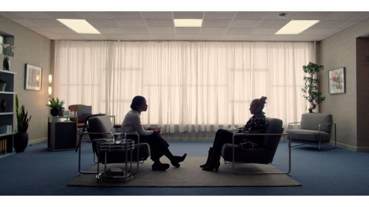 Therapy session room with warm, inviting atmosphere